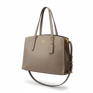 Coach G1981-25137 Light Taupe Pebbled Leather Tote Bag
